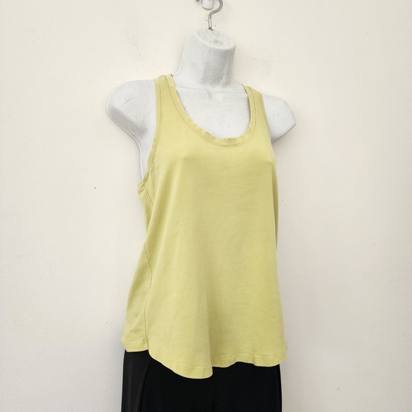 Lululemon Womens Racerback Tank Top Light Yellow/ Green  Size 4 - Picture 2 of 9